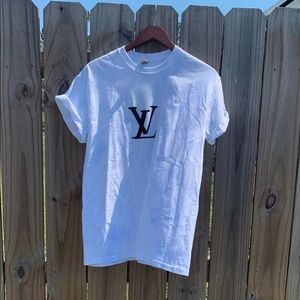 LV blue tie dye tshirt